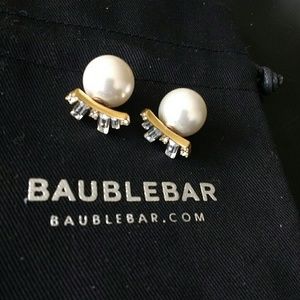 Baublebar pearl & rhinestone ear jackets